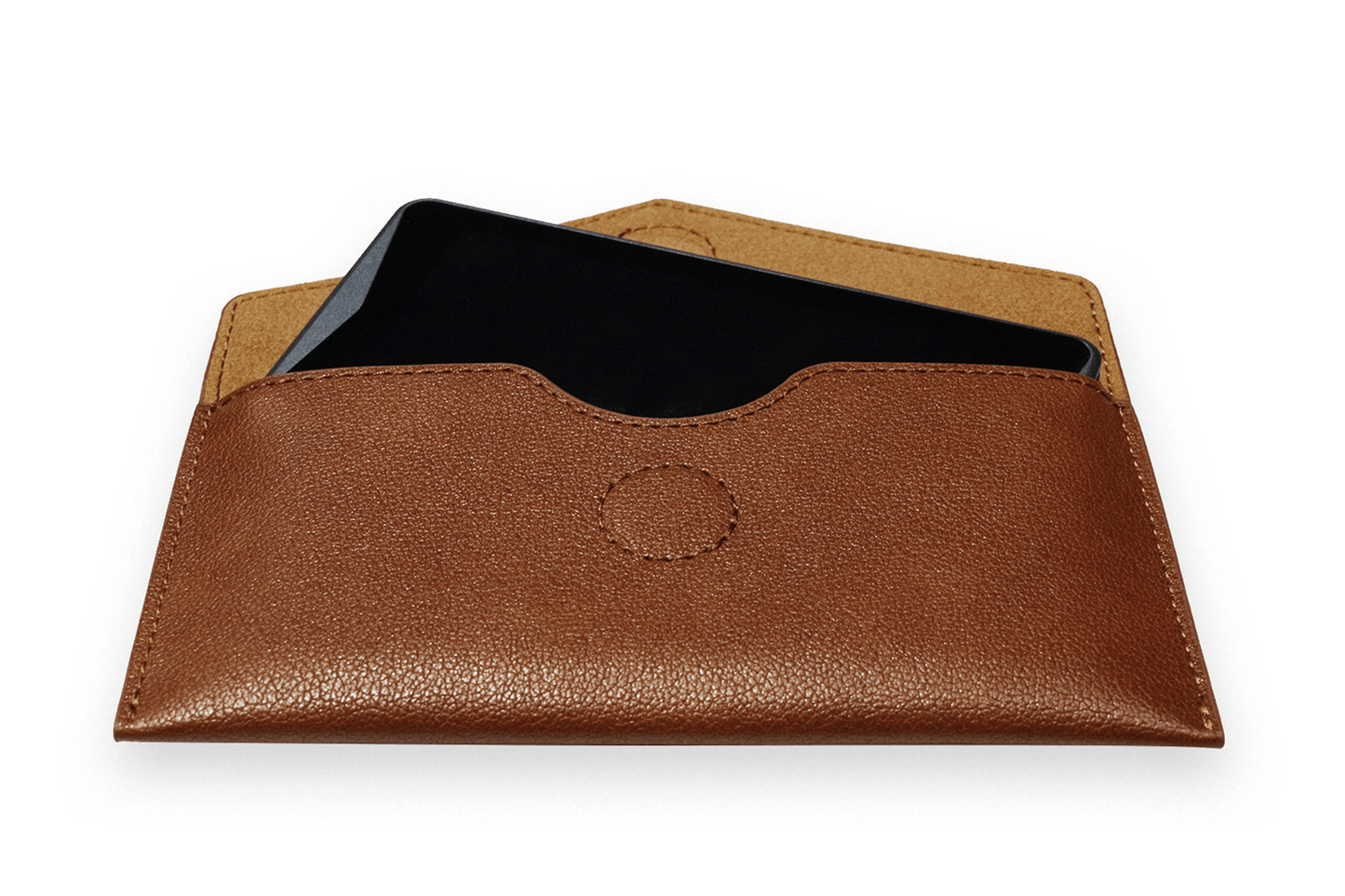 Brown leather ELLIPAL Titan case protecting a hardware wallet