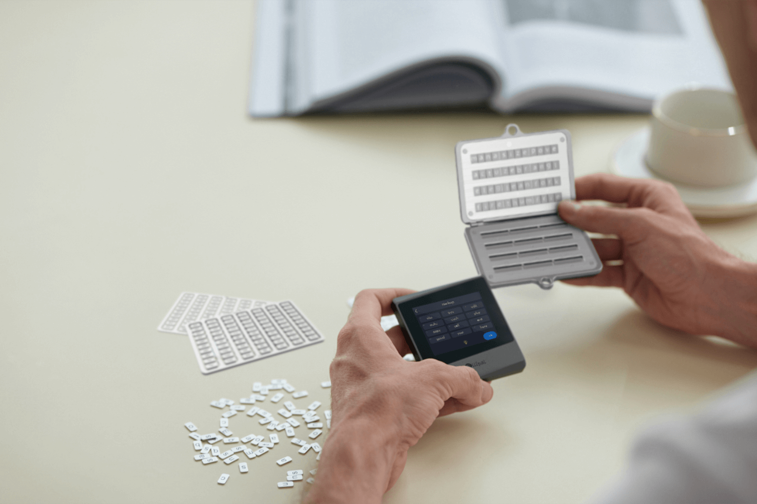 ELLIPAL Titan Mini hardware wallet in use, crypto security.