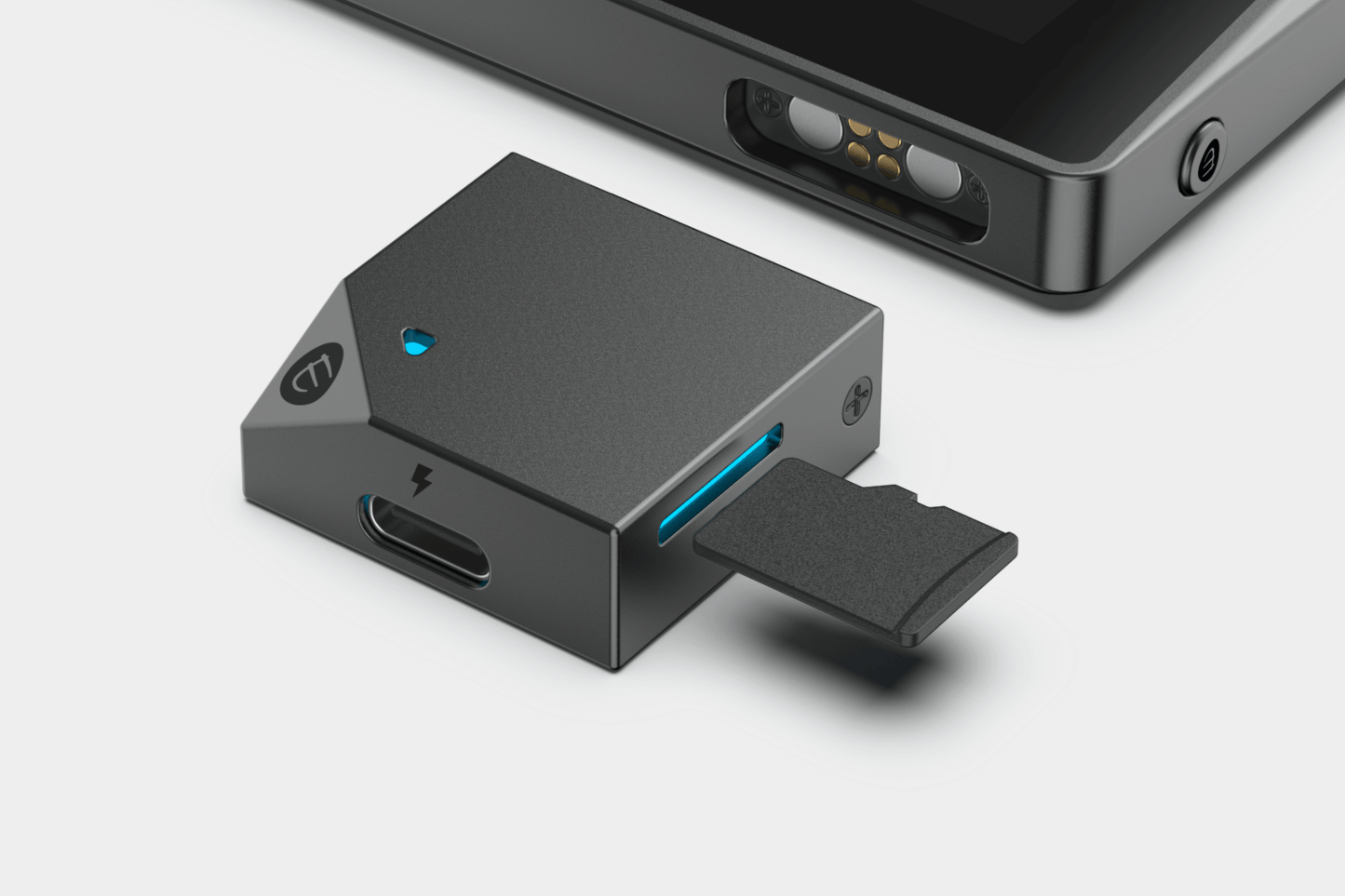 ELLIPAL Titan Mini cold wallet with micro SD card inserted