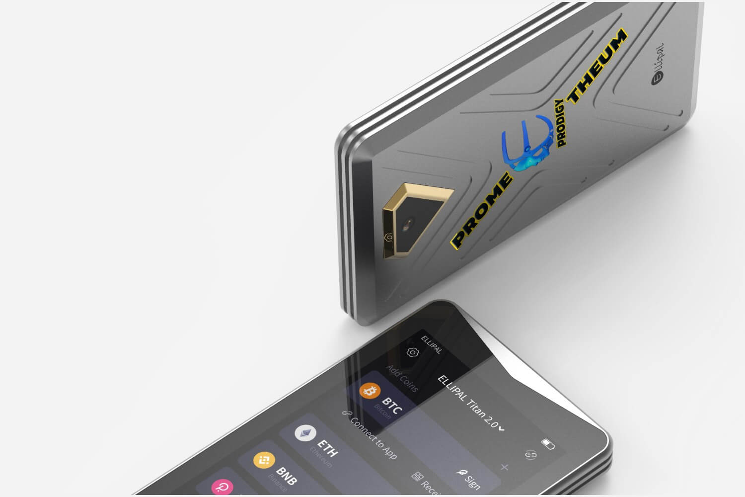 ELLIPAL Titan 2.0 hardware wallet showing interface