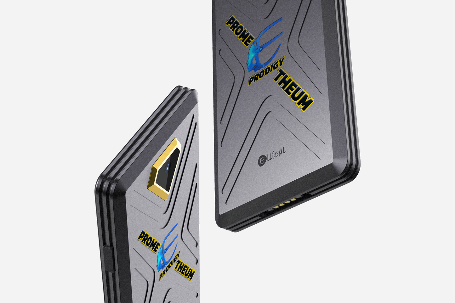 ELLIPAL Titan 2.0 cryptocurrency wallet with text Prometheum Prodigy