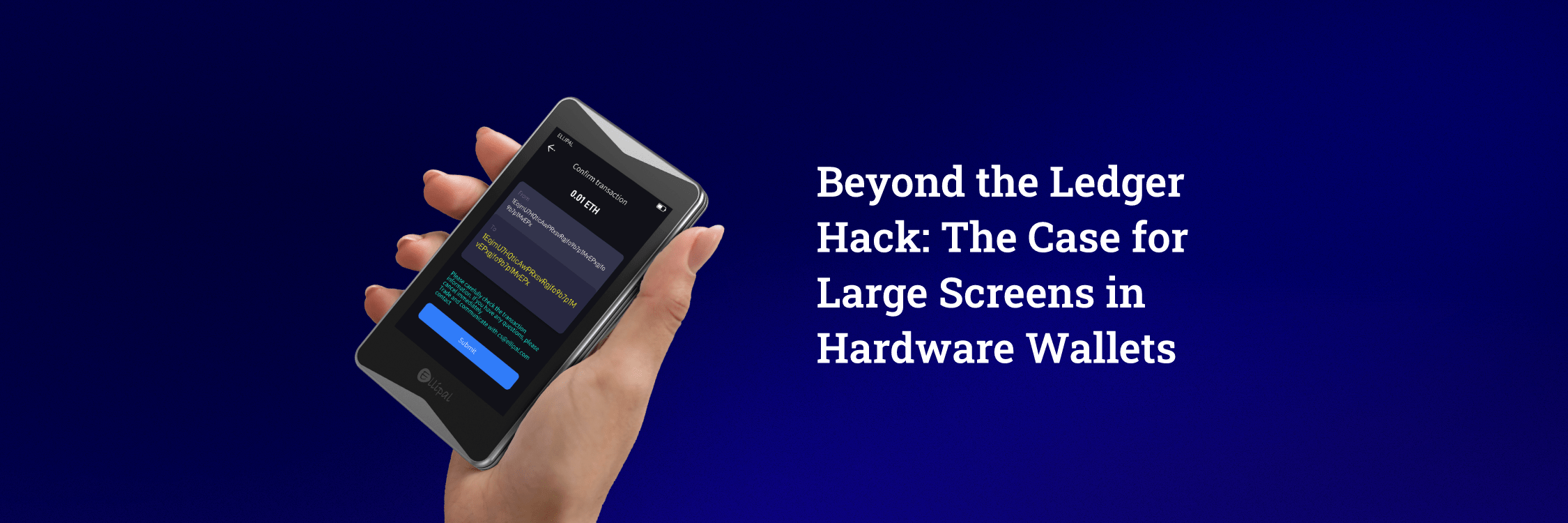 Ledger Hack Beyond the Ledger Hack: The Case for Large Screens in Hardware Wallets ...