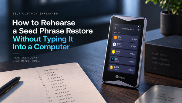 How to Rehearse a Seed Phrase Restore Without Typing It Into a Computer