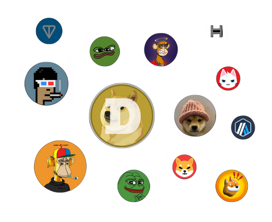 Examples of supported tokens in the ELLIPAL App