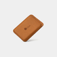 ELLIPAL Card Case angled front view in brown leather