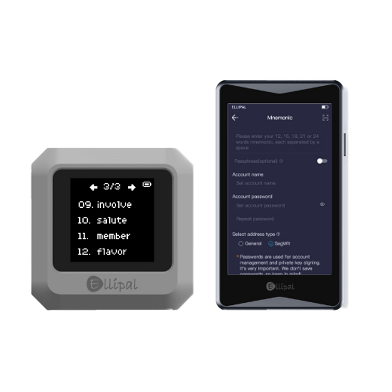ELLIPAL Joy Seed Phrase being used to Recover Wallet on ELLIPAL Titan 2.0