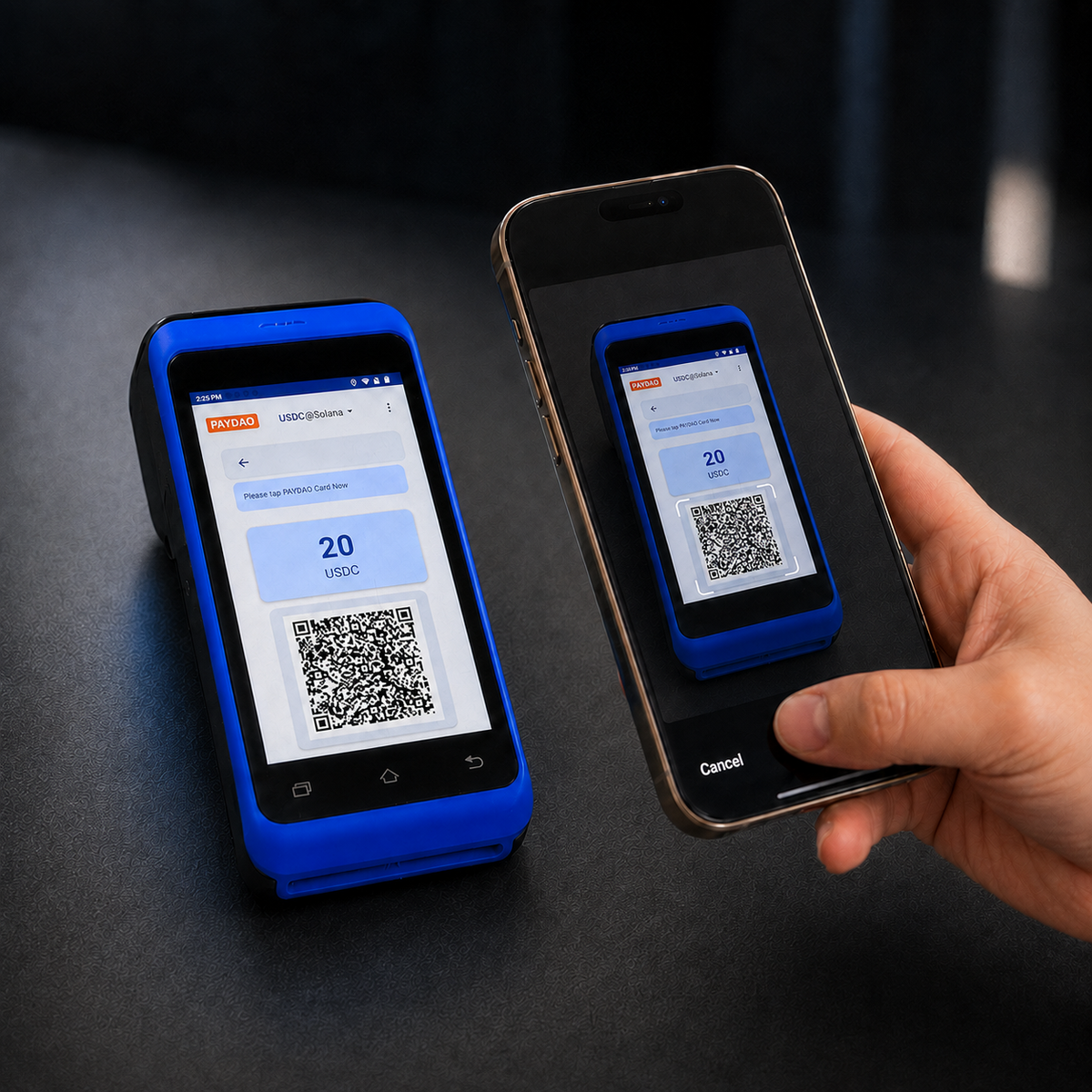 No card? Scan the QR code instead, works with any compatible wallet.