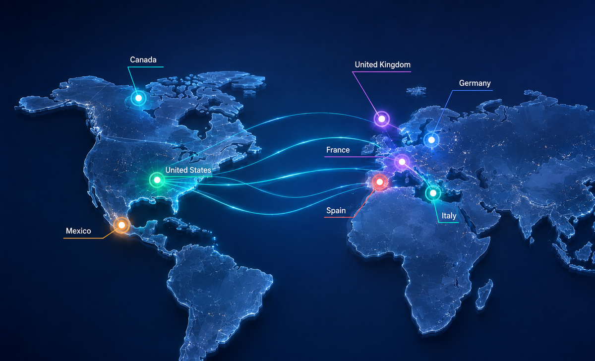 Map showing ELLIPAL reseller coverage across North America and Europe