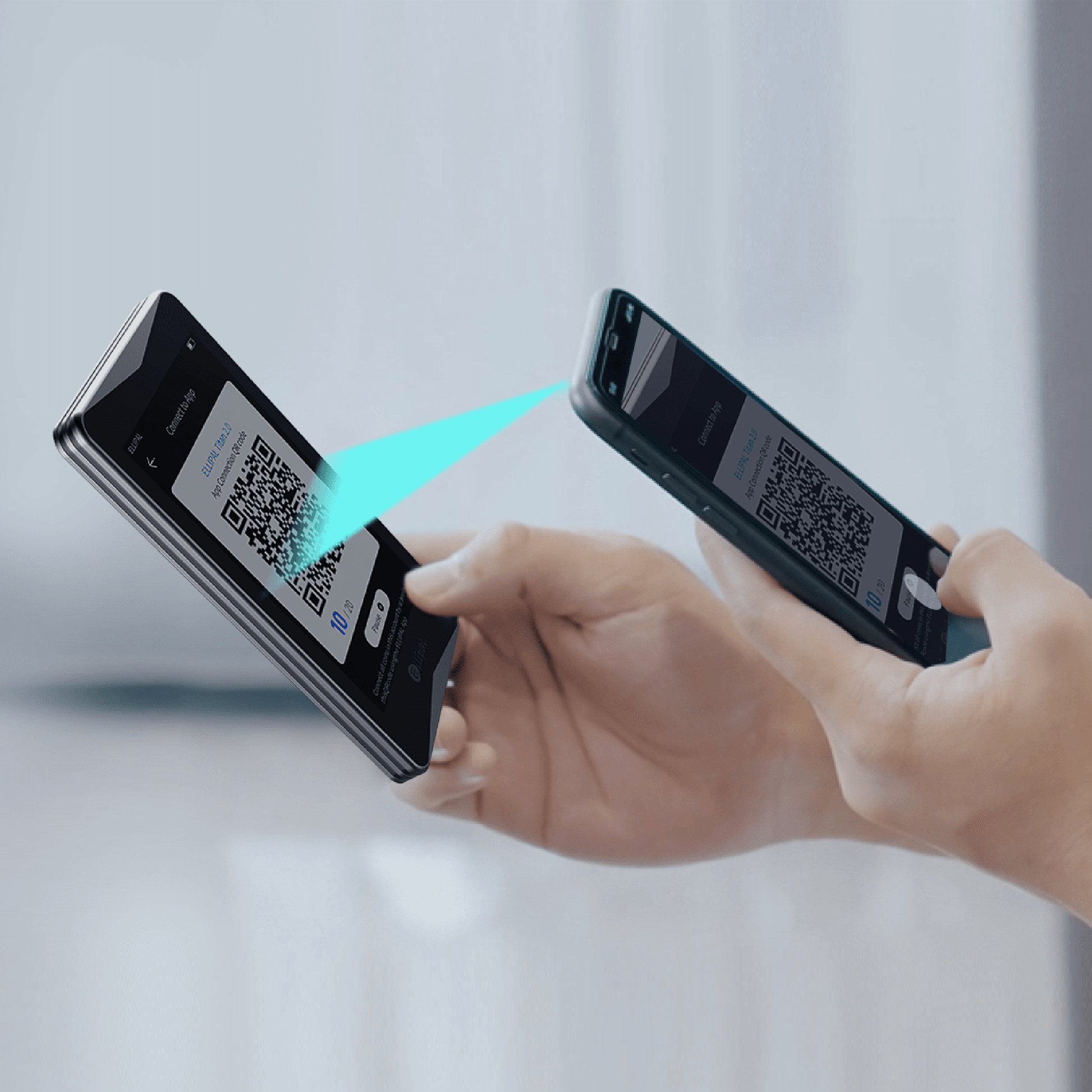 ELLIPAL Titan 2.0 air-gapped QR code signing with smartphone