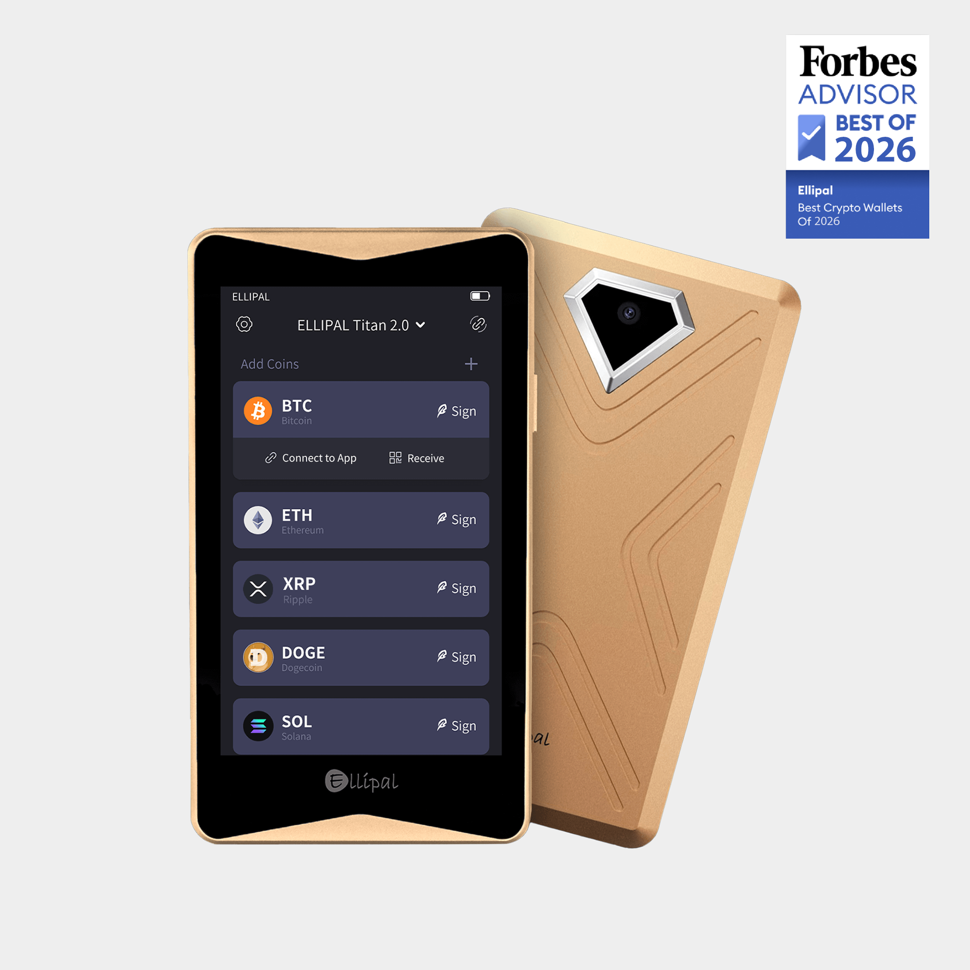 ELLIPAL TITAN Cryptocurrency Cold Hardware Wallet - Grey ELLIPAL
