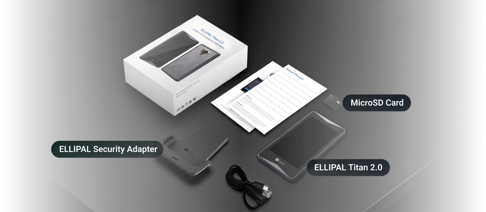 What's in the box: ELLIPAL Titan 2.0