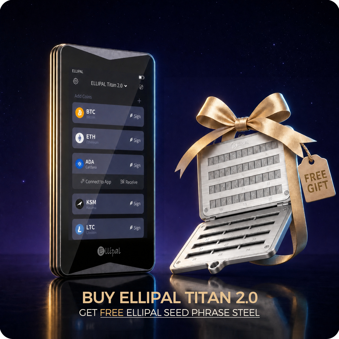 ELLIPAL Titan 2.0 with hardware TRNG seed generation