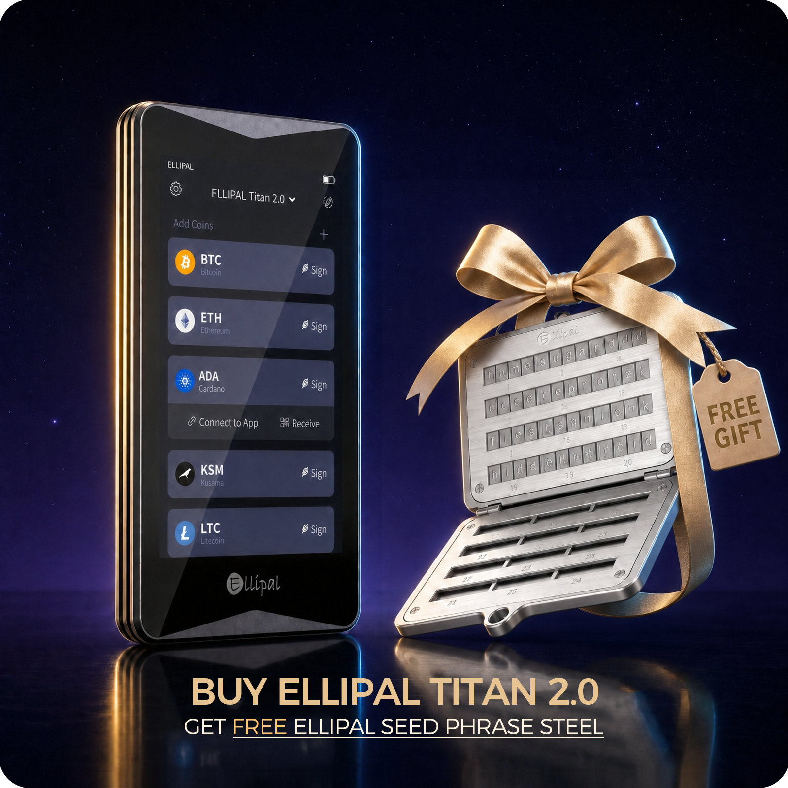 ELLIPAL Titan 2.0 with hardware TRNG seed generation