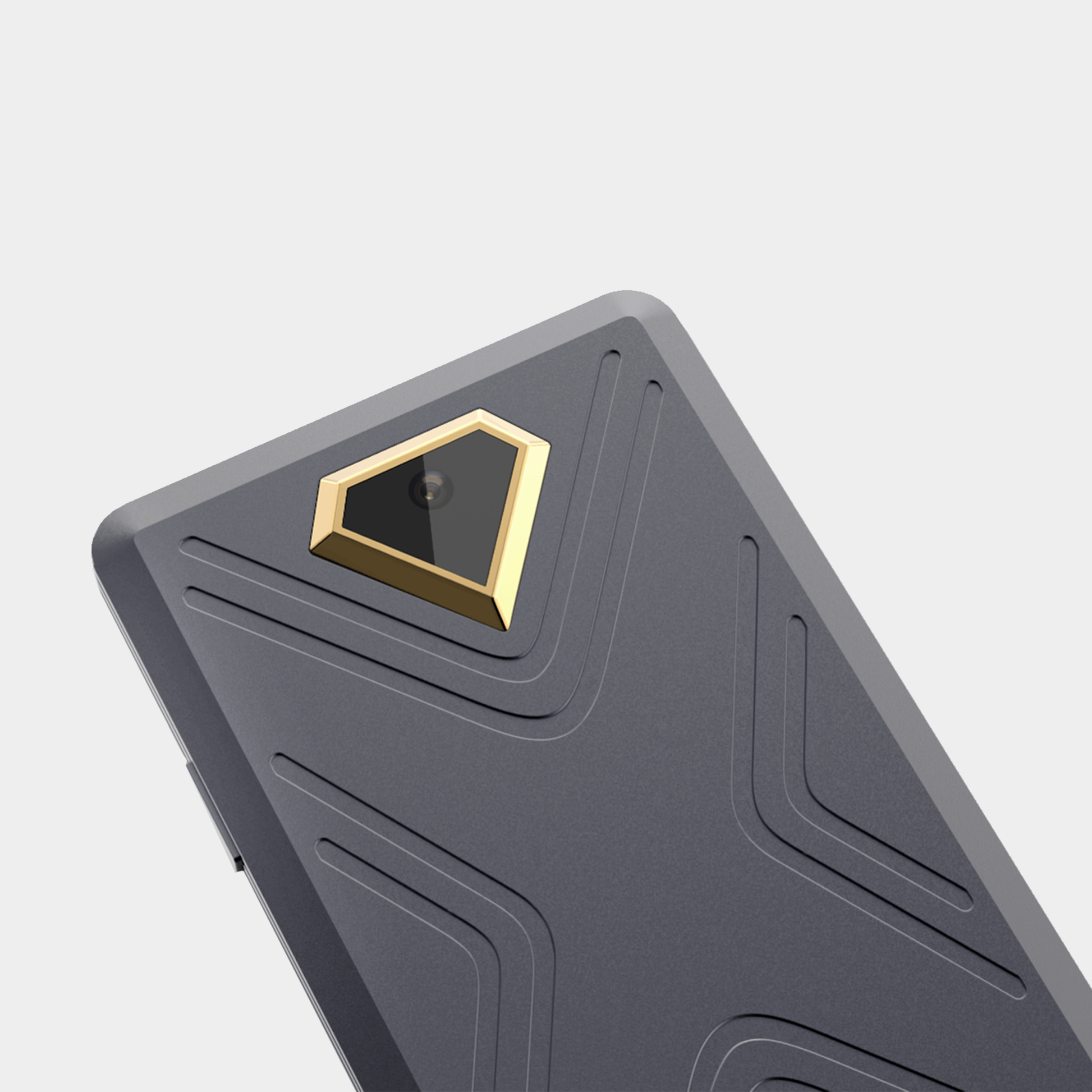 Detailed back view of ELLIPAL Titan 2.0 showing the rear camera, durable metal body, and textured cold wallet design