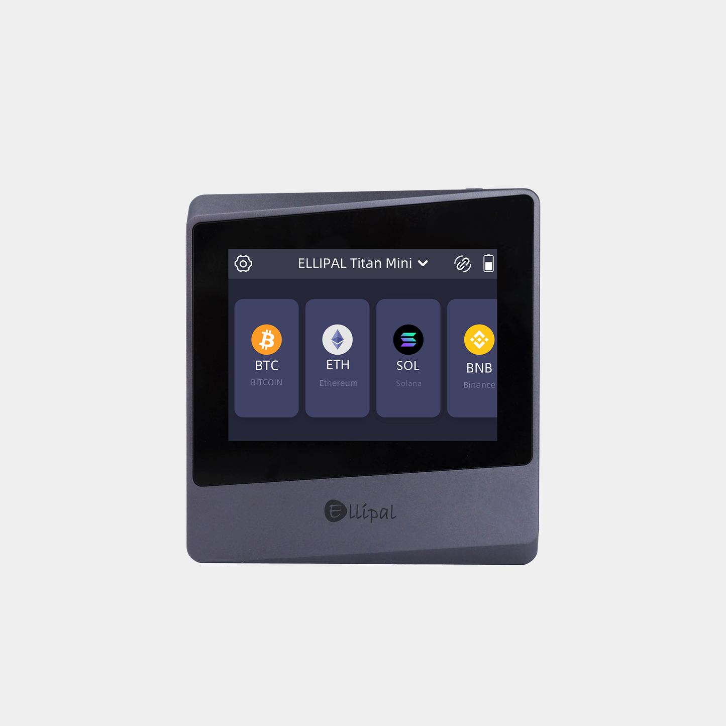ELLIPAL Titan Mini front view showing the wallet interface