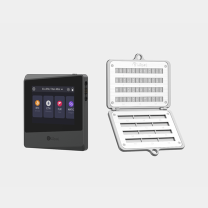 ELLIPAL Titan Mini with seed phrase steel backup plate