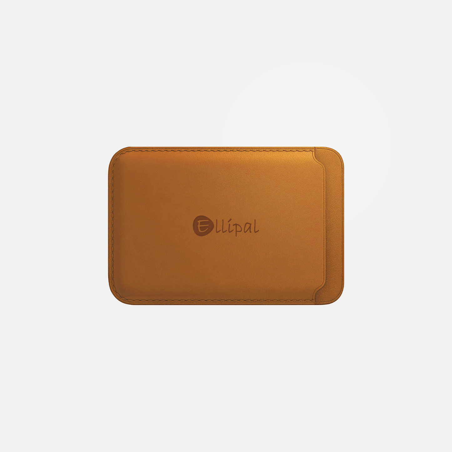 ELLIPAL X Card Case front view in brown leather