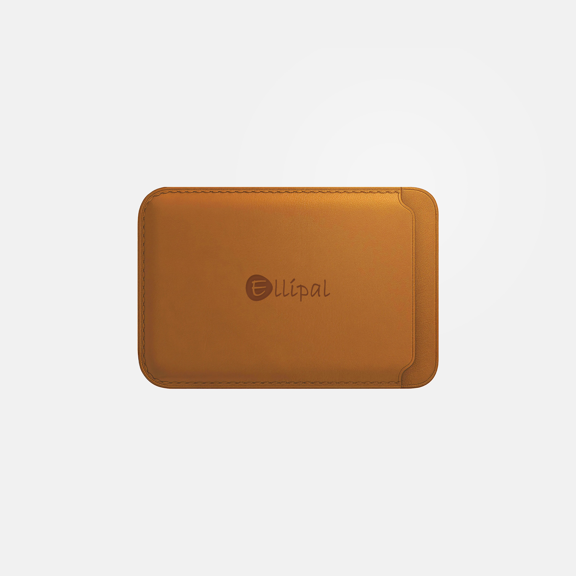 ELLIPAL X Card Case front view in brown leather