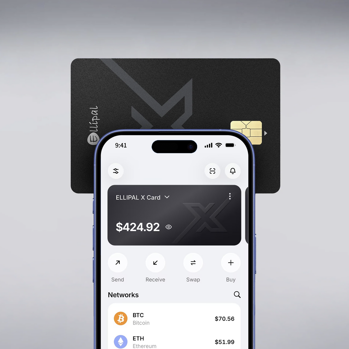 ELLIPAL X Card NFC Cold Wallet | Secure Offline Signing