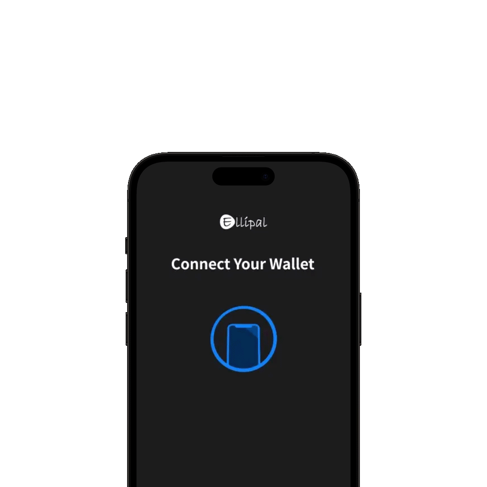 ELLIPAL X Card NFC cold wallet being tapped to a phone to sign